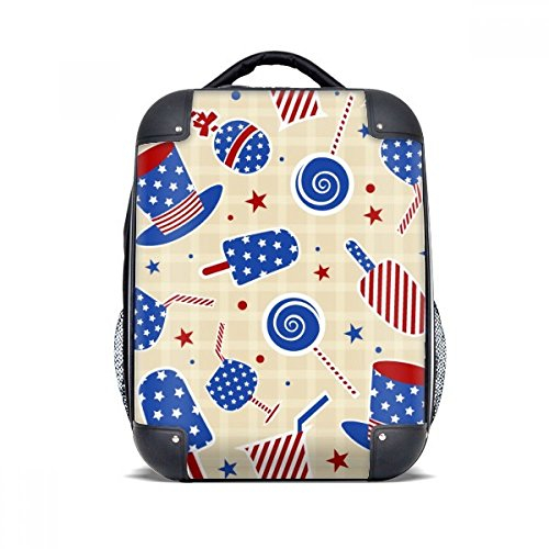 DIYthinker USA-Hut Süßigkeit Eiscreme-Stern-Festival Hard Case Schultertrage Kinder Rucksack Geschenk 15