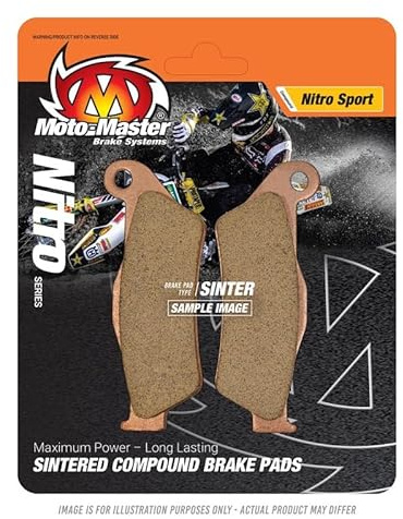 MotoMaster 94522 Brake Pads Nitro Race, REAR, Kawasaki 07-16 KLX450, 06-18
