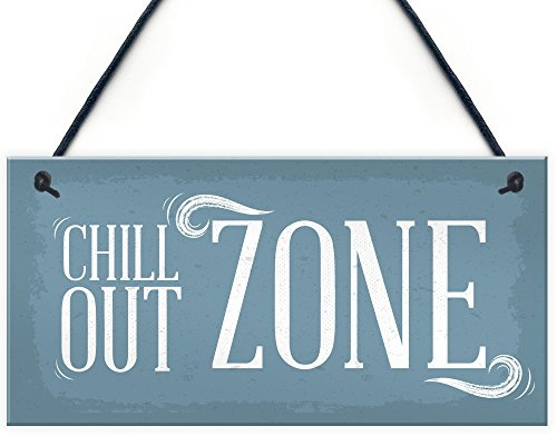 Red Ocean Chill Out Zone Man Cave Shed SummerHouse Sign Hot Tub Home Wall Door Plaque Gift
