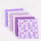 Baumwolle Stoff,Patchwork Stoffe,7 Stück Patchwork Stoffe Blume Baumwollstoff Set 25x25cm,Baumwolle Tuch DIY Handgefertigte Nähen Quilten Stoff Baumwollgewebe für Kleidung,Vorhänge,DIY Dekor Violett