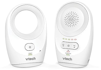 Vtech Digitales Audio-Babyphon DM1111 – DECT-Technologie, Geräuschpegelanzeige, Gürtelclip u. v. m. – Mit Eltern- und Babyeinheit