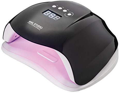 Nail Studio - Lampada UV e LED per Unghie 60 Watt Professionale con Luce Rosa, per Gel, Smalto Semipermanente e Ricostruzione Unghie, con Timer e Schermo LCD