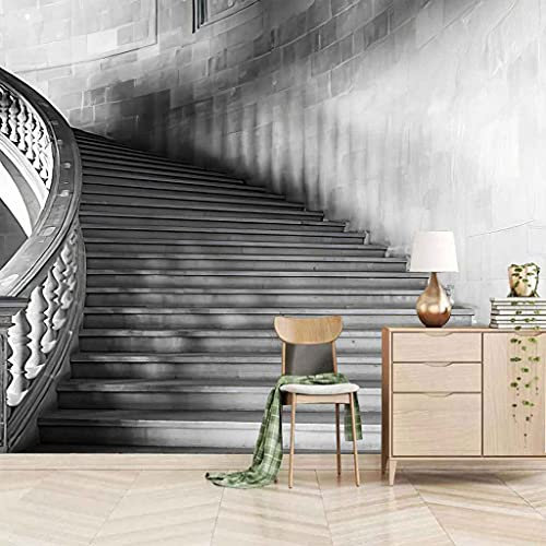 FVGKYS 3D Wallpapers Wall Art for Living Room Spiral Staircase Ideas Wallpaper Customize Any Size Self-Adhesive Wall Decal Sticker Home Mural Living Room Bedroom Kitchen Fine Decor 350x256cm