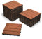 SAM WPC-Fliesen, 30x30 cm, Farbe Teak, 22er Spar Set für 2m², Gartenfliesen mit Klick-System, Bodenbelag mit Drainage, Balkonfliesen/Terrassenfliesen/Klickfliesen