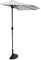 eacommerce Mezzo Ombrellone a Parete da giardino Mezzaluna 270 cm in Alluminio con Base INCLUSA