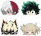 Roffatide Anime My Hero Academia Auto Aufkleber 4 Pcs Lustige Auto Aufkleber Wasserdichte Aufkleber für Auto Motorrad Laptop Skateboard Dekoration