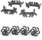 wolfman Bogenschießen Compound Bogen Stabilisator Set Bogen Gliedmaßen Dämpfer Gummi Stoßdämpfer Bogen Sehne Schalldämpfer Schießen Jagd Compoundbogen Zubehör (Schwarz)
