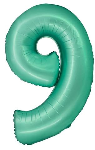 Playflip XL Folienballon Mint matt Zahl 9