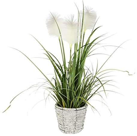 Künstliches Pampas Gras im Topf Feder Ufergras Seidenblume Grasbusch Dekogras Gras Gräser Kunstpflanze Pflanze Solitärgras Ziergras Dekopflanze Pampasgras Blume Kunstgras Grünpflanze Zimmerpflanze