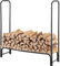 casa.pro Kaminholzregal Kwethluk Brennholzregal innen außen Holzunterstand Schwarz Metallregal Stapelhilfe für Kaminholz Holzlager