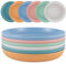 Dyserbuy Juego de 6 platos de cena irrompibles, platos de postre de plástico ligeros para ensalada, pasta, fiesta, hogar, picnic, camping, microondas y lavavajillas