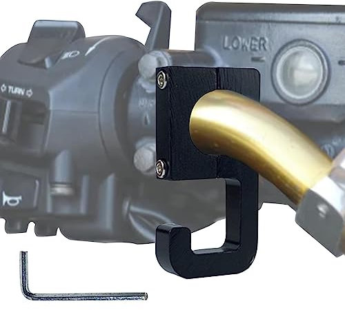 Jildouf Gancio per Manubrio Moto - Porta caschi da Moto - Gancio Roll Bar, Gancio Manubrio, Ganci Porta Roll Ball, Lega di Alluminio, Supporti Barra per Veicolo, Moto, Scooter