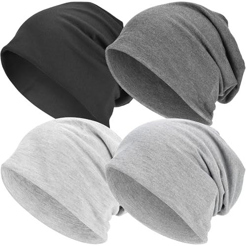 EINSKEY Mütze Herren Damen Dünne Slouch Beanie Hat Leicht Atmungsaktiv Sportmütze Übergangsmützen für Joggen, Fahrradfahren, Schlafen, Haarausfall, Chemo