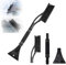 Gxlaihly Grattoir à glace et brosse à neige 2 en 1, brosse à neige pour voiture, grattoir à glace de voiture, brosse à neige détachable, brosse à neige, noir