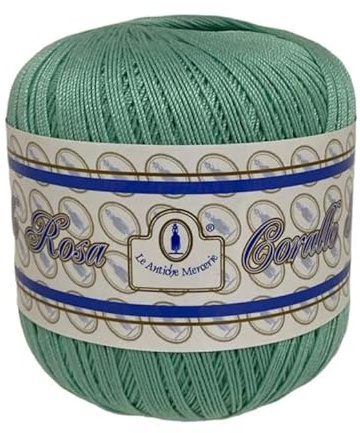 Cotone per Uncinetto numero 8 Filo di Scozia Gomitolo da 100 gr (VERDE TIFFANY 211)