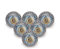 FURNISHFUL FINESSE Turquoise Bleu Boutons de Porte D'armoire Boutons de Tiroir en Céramique Commode Pour Tiroir Cuisine et Meubles Placard et Poignées en - Lot de 6