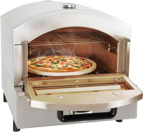 PIKETU Four À Pizza Électrique 2 Étages,Four À Pizza Électrique 1800W Extérieur Portable Double Couche Four Professionnel Machine Grille-Pain Maison Extérieur Grille-Pain