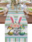 YOTOYOU OsternTischläufer Kaninchen Winter Frühling Saisonnal Küche Tisch Dekoration drinnen draußen Urlaub Party Wohnzimmer Dekor 40x240cm