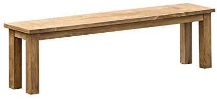 Inko Teakholz-Sitzbank Abacus recyceltes Teak 150x35x47 cm Gartenbank Holzbank