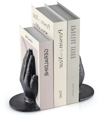 BIMUYI Serre-livres décoratifs lourds en forme de main en fonte