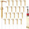 20 Pcs Gold Syrup Pump Dispenser, Compatible with 25.4 Oz/750ml Bottles, Great for Home & Coffee Bar Drinking Mixes, Tea, Beverage, Cocktails, Free Spoons