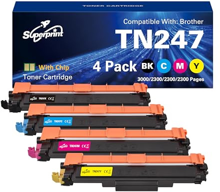 Superprint Tonerkartusche Kompatibel für Brother TN247 Toner, 4er-Pack
