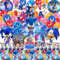 84Pcs Soni Decoration Anniversaire , Soni Decoration Anniversaire Kit, Pour Gateau, Assiette, 8 Ans