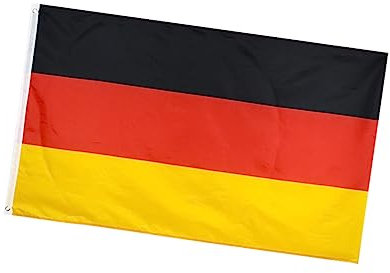 CAXUSD Deutsche Flagge Mit Ösen Wetterfeste Fahne Für Innen Und Außendekoration Fan Jubel Flagge Sportspiel Zubehör Party Und Parade Event
