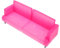 BESTonZON Puppenhaus Miniatur Sofa Couch Dekorative Miniatur Möbel Kunststoff Couch für Jungen und Mädchen Spielzimmer
