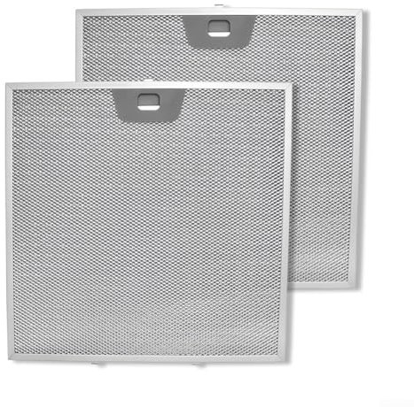 2 filtri per cappa da cucina, in alluminio, filtro antigrasso per cappa GE accessori per cappa aspirante argento filtri per cappa aspirante