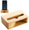 Jubepk Phone Holder, Wooden Phone Stand, Wood Phone Speaker, Wooden Amplifier Dock, Desktop Wooden Phones Amplifier Stand, Natural Loudspeaker Riser For Enhanced Sound And Clear Calls
