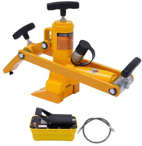 DOJOEUU Destalonadora Hidráulica, Destalonadora Neumática Hidráulica de 10000 PSI con Manguera de Aire y Bomba de Pie, Depósito de 2.3 L, Kit de Destalonadora de Alta Resistencia para Tractores