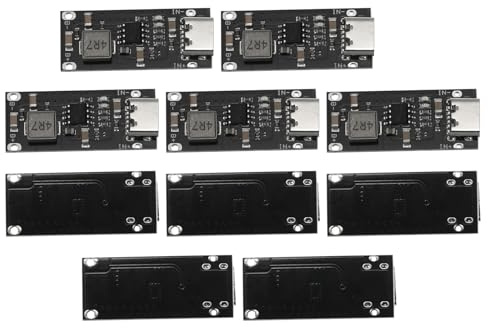 sourcing map 10Pcs IP2312 Charging Module Type-c USB 5V to 4.2V 3A Lithium Battery Charger Module Charging Board, Black