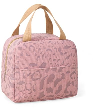 DOINEUFL Mini KüHltasche Klein, 6L Lunchtasche für Damen und Herren, Isoliertasche Lunch Bag Warm und Kalt Halten, Tragbar Lunchbag für Arbeit, Mittagessen, Schule, BüRo, Camping Oder Reise (Rosa)