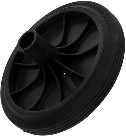 JHKNNK Heavy Duty Trash Can Wheel with Solid Axle, Universal Fit for 80L-240L Outdoor Garbage Bins, Replacement Pulley for Wheelie Bin and Waste Management Random Color