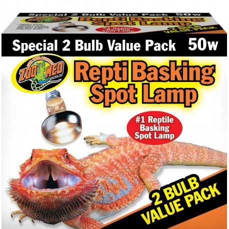 Zoo Med SL2-40e Repti Basking Spot Strahler für Wärme und Licht im Terrarium, Doppelpack 2 x 40 W