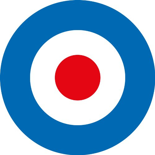 Rund Mod Target Vinyl Aufkleber 75 mm Dia.