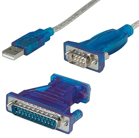 VALUE Konverter-Kabel USB-seriell, türkis, 1,8 m