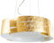 Hängelampe Novara - Moderne Hängeleuchte Gold mit in Wellen gelegten Metallelementen - Lampe Esstisch E27-Fassung, ohne Leuchtmittel