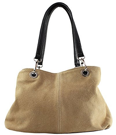 Chicca Borse 10028, Borsa a Mano Donna, Grigio (Fango), 32x20x14 cm (W x H x L)