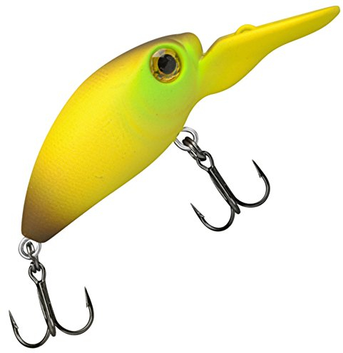 Trout Master Flat Mini Crank LL 30 3cm 2,6g - Wobbler zum Spinnfischen, Kunstköder für Barsch & Forelle, Barschköder Forellenköder, Farbe:Monkey Banana