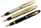 zoohot Jinhao 159 Tintenroller mit flüssiger Tinte Goldverzierung Schwerer Stift 3 Stück in 3 Farben(0,7 mm)
