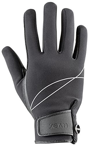 Uvex crx700 - dehnbarer Reithandschuh für Damen und Herren - strapazierfähig - exzellenter Grip - Black - 8