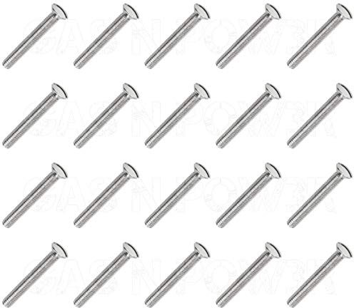 Klite Lot de 20 longues vis M3,5 x 50 mm de haute qualité pour machine électrique pour interrupteur à prise