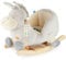 Bieco Plüsch Schaukeltier Esel Fips, 60 cm | Kinder Schaukelstuhl mit Sicherheitsgurt | Baby Schaukel | Schaukel Kleinkind | Schaukeltier Baby | Baby Schaukelwippe ab 9 Monate | Schaukelpferd Holz