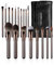 Makeup Brushes Sets, EIGSHOW 18 Pcs Professional Makeup Brush Set, Synthetic Cosmetics Foundation Powder Concealers Blending Eye Shadows Face Kabuki Makeup Brushes with Clutch Bag (Coffee)
