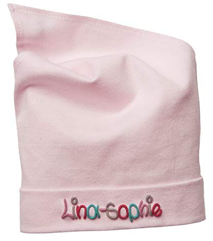 Kopftuch Rosa mit Namen Größe S oder M Sonnenschutz Babymütze Kinderkopftuch für Mädchen Babys Kleinkinder Mädchenkopftuch