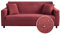 Oduo Wasserdicht Seersucker Stretch Sofabezug mit Armlehnen Sofaüberwürfe 1 2 3 4 Sitzer, Passend für Ecksofa L Form Sofa/Couchbezug/Sesselbezug/Sofahusse (Rot,2 Sitzer)