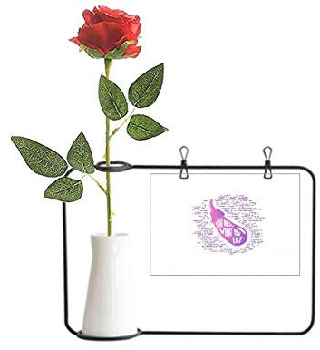 OFFbb-USA Purple Lines Aubergine Gemüse Künstliche Rose Blume hängende Vasen Dekoration Flasche