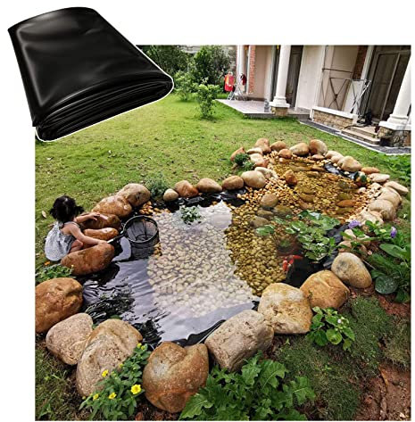 SHUITUKOUU Teichfolie,Teichfolien,Teich Folie,Fischteich-Bettfolien,Gartenteichfolie,Für Fischteiche, Dicke 0,2 Mm Teichfolie, Leicht Zu Reinigen, Für Alle Teichformen,8 * 12m(26.25 * 39.37ft)